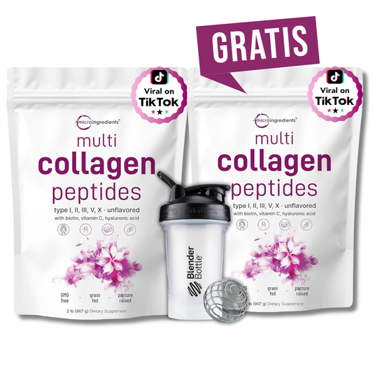 2LBS Micro Ingredients Polvo de Péptidos de Colágeno Multitipo