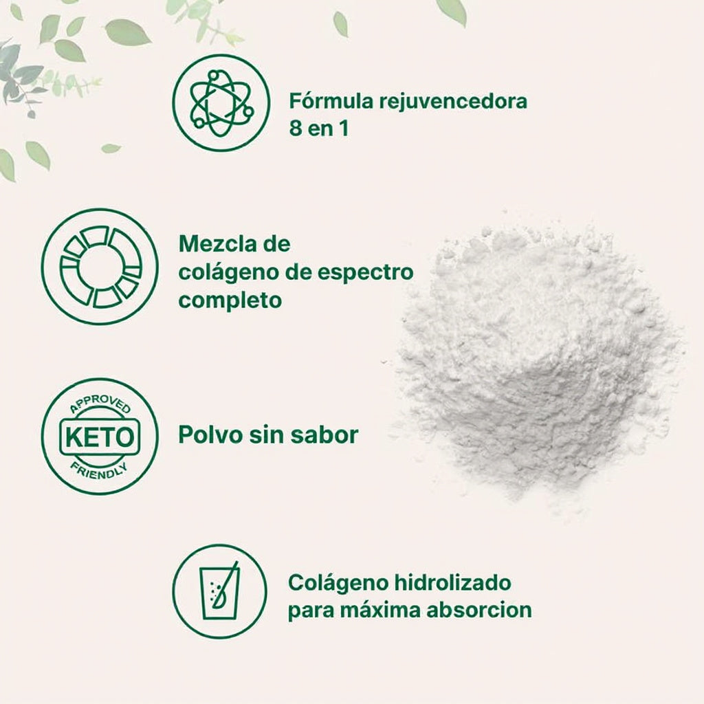 2LBS Micro Ingredients Polvo de Péptidos de Colágeno Multitipo